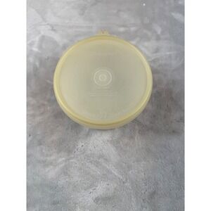 Vintage Tupperware Round Canister Sheer White with Tupper Seal Lid Made in USA